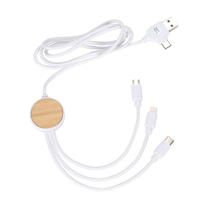 Bamboo 3-in-1 47 Inch Charging Cable