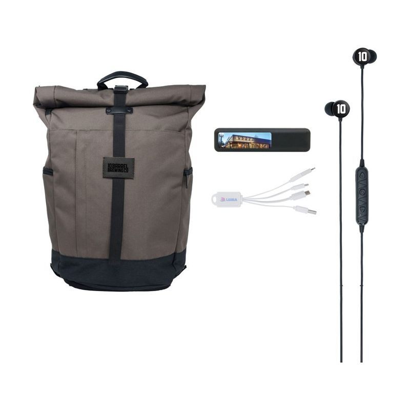 Tech Welcome Kit with Backpack, Earbuds and Power Bank