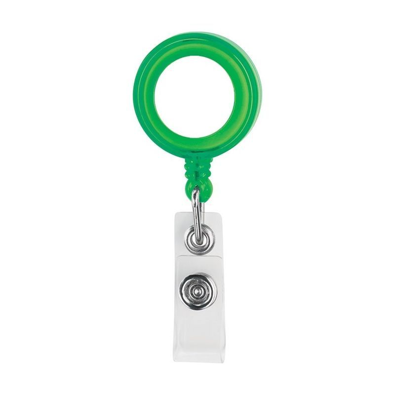 Delfino Round Badge Holder with Crocodile Clip