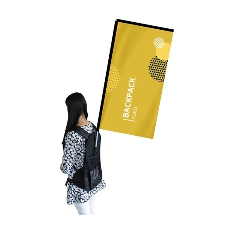 Single Sided Rectangle Backpack Flag