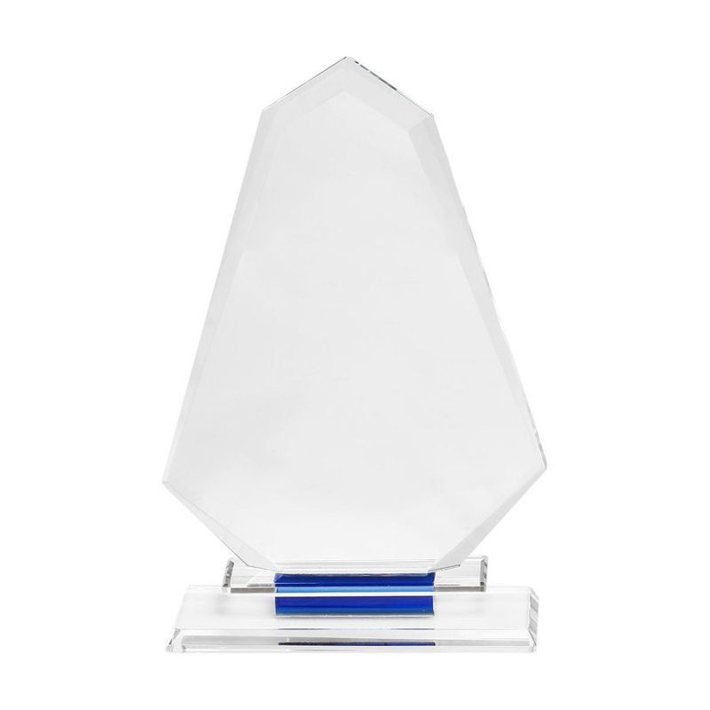 Blue Accent Glass Trophy