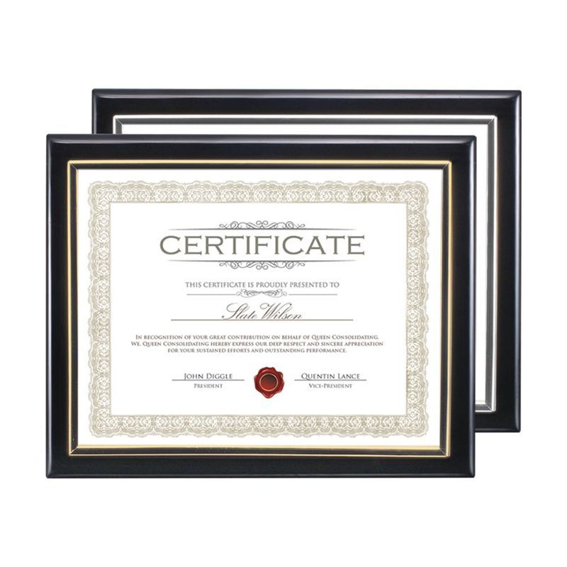 Certificate Holder, Black Piano Finish