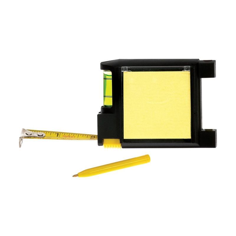 Multi-Function Tape Measure with Level and Notepad