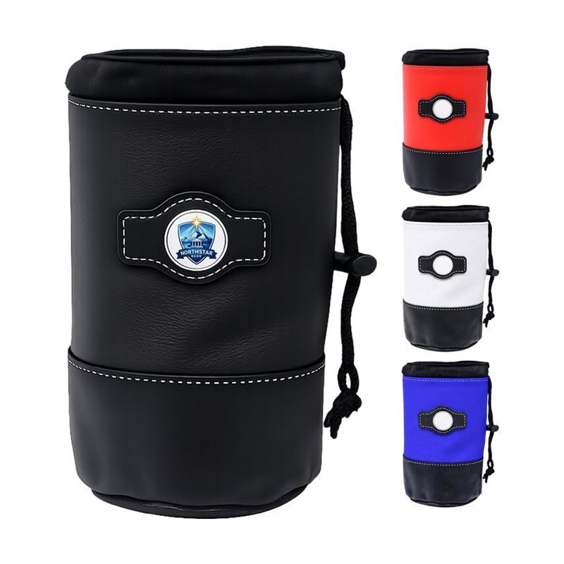 Leatherette Drawstring Valuables Pouch