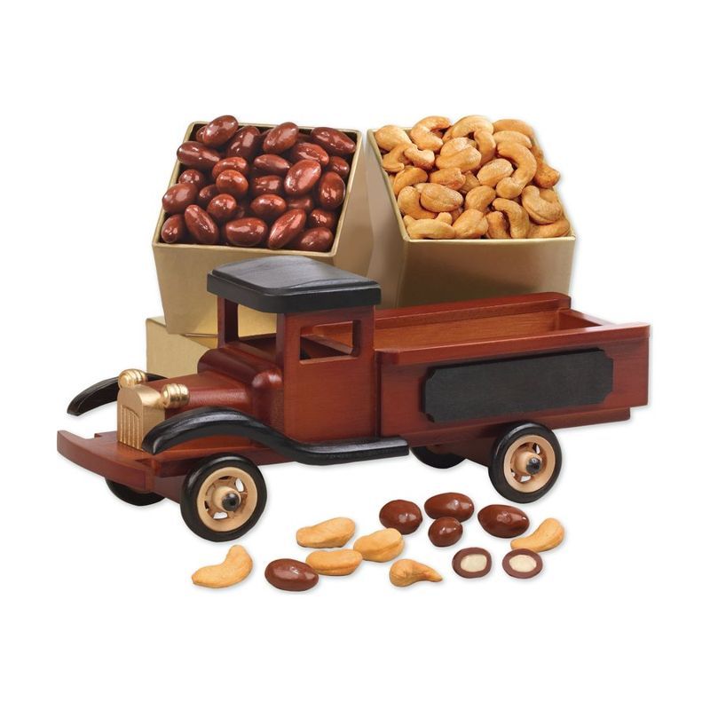 Vintage Pick-up Truck with Cashews and Chocolate Almonds