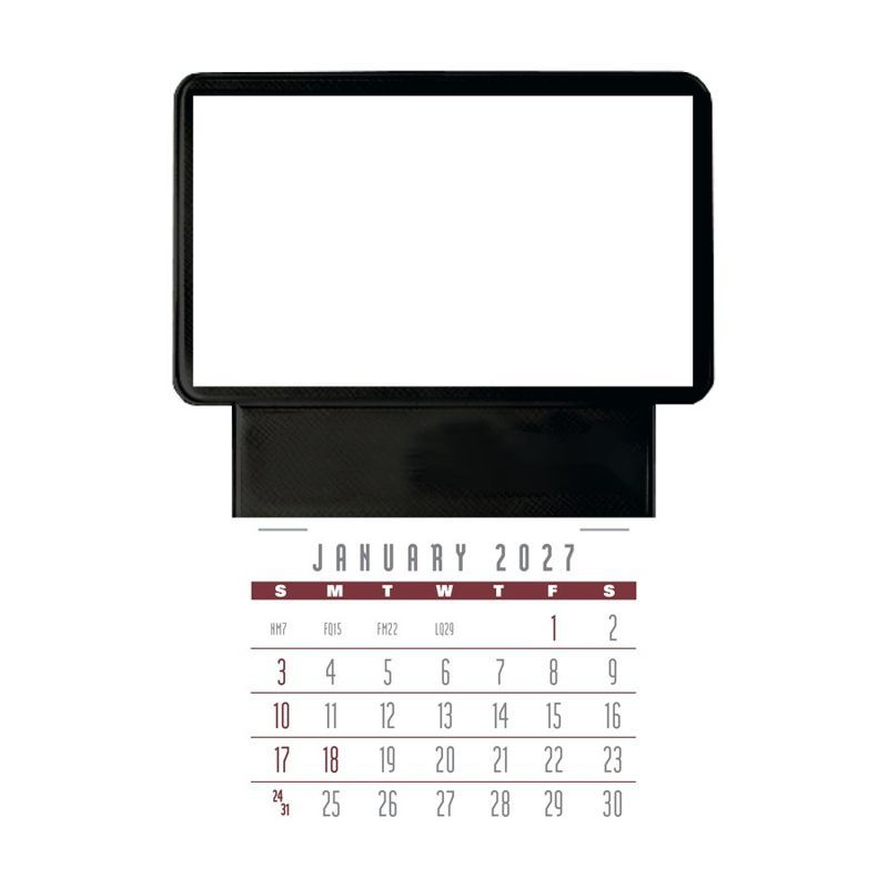 Press-N-Stick Business Card Holder with Calendar Pad