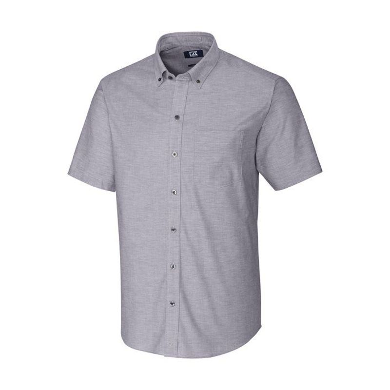 Stretch Short-Sleeve Oxford Shirt