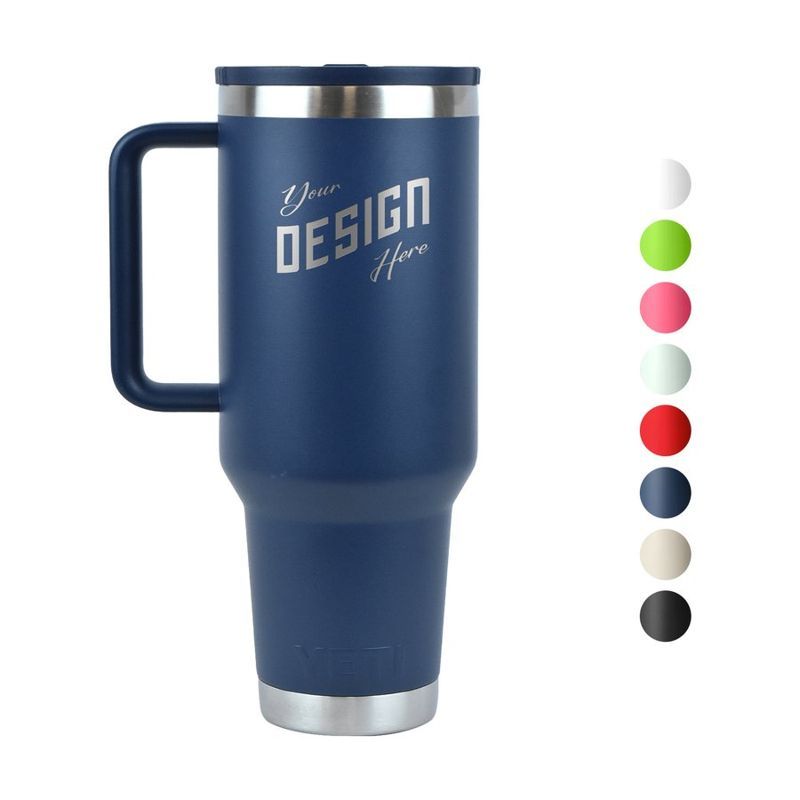 YETI Rambler Stainless Steel Insulated 40 oz Travel Straw Mug