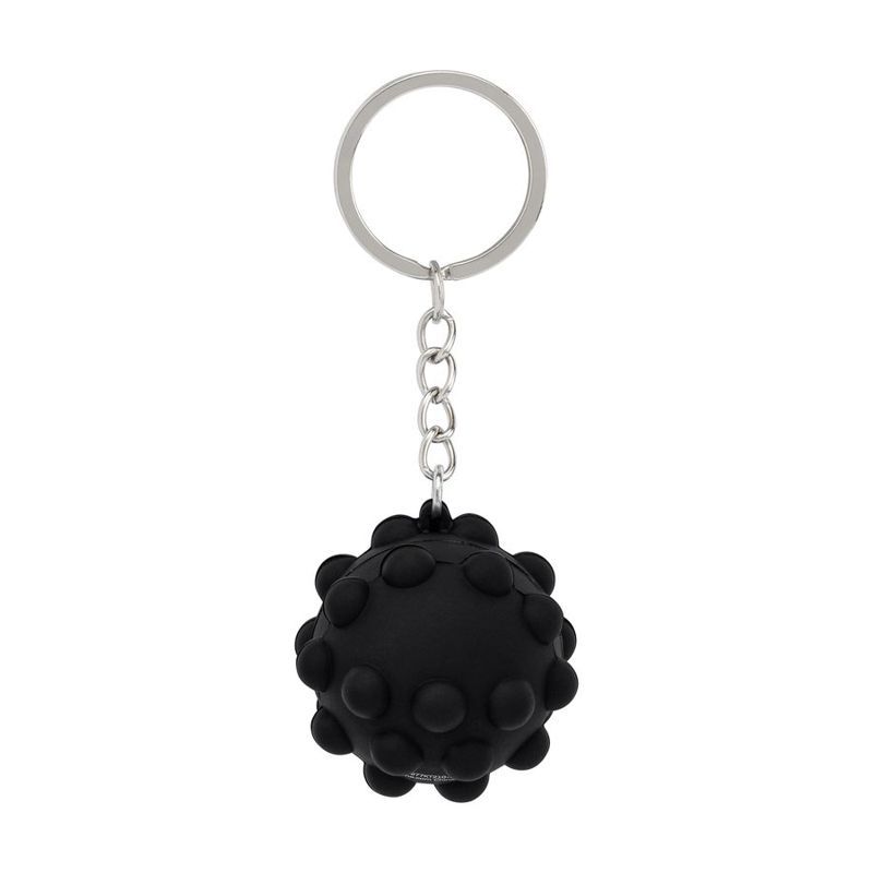 Recycled Push Pop Bubble Ball Keychain