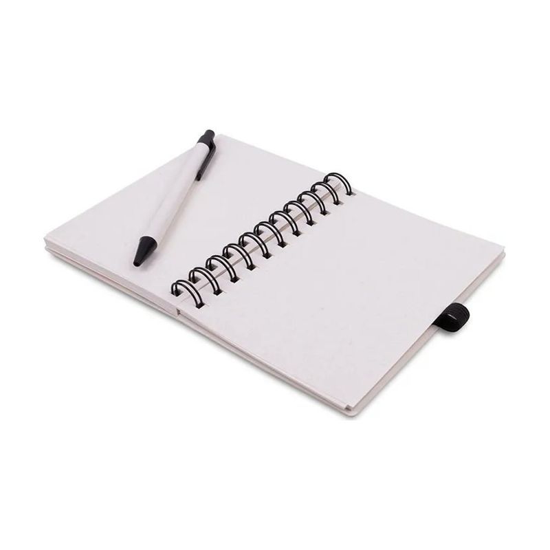 Recycled Milk Carton Journal with Sticky Notes and Pen
