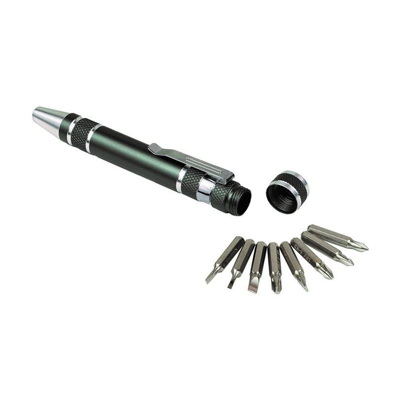 8 Bit Metal Screwdriver Tool Kit with Clip