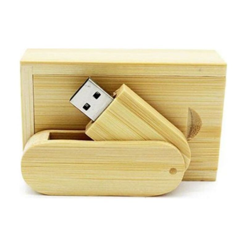 Wooden Swivel USB Flash Drive