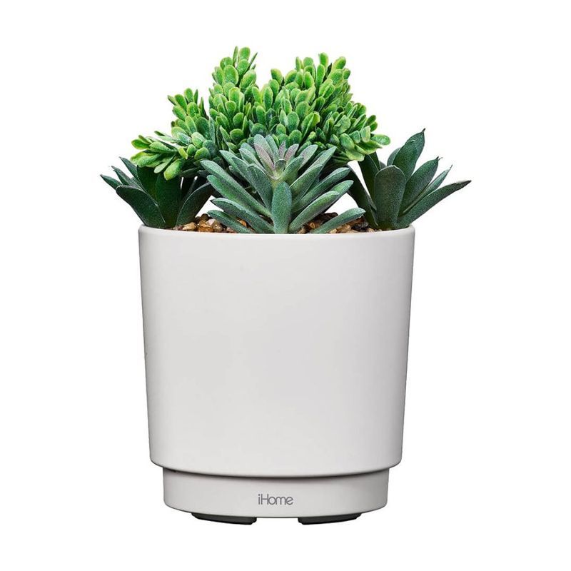 iHome PowerPlant USB Charging Station with Faux Succulent