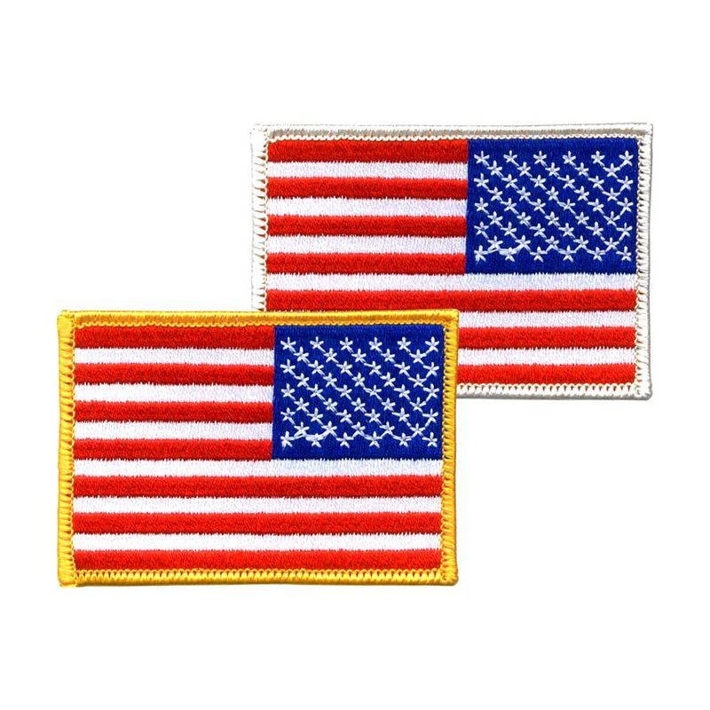 Reverse American Flag Embroidered Patch