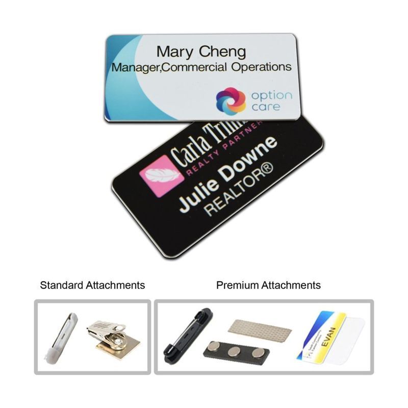 Digitally Printed Name Badge 1.5" x 3"