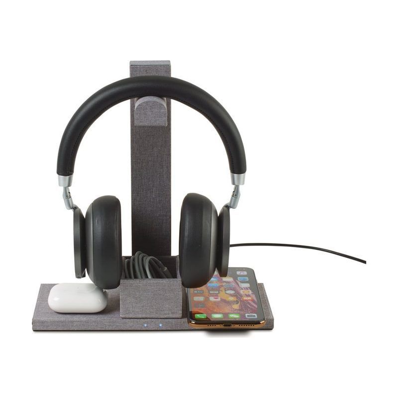 Truman Dual Wireless Charger and Headphone Stand
