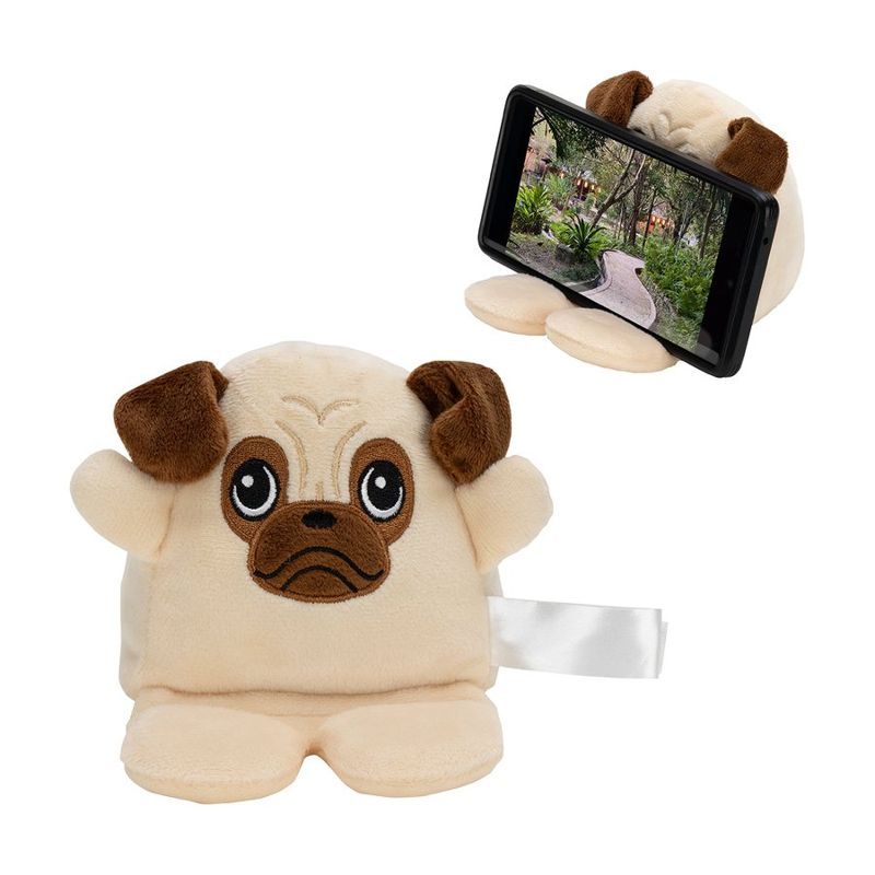 Weighted Pug Plush Phone Holder