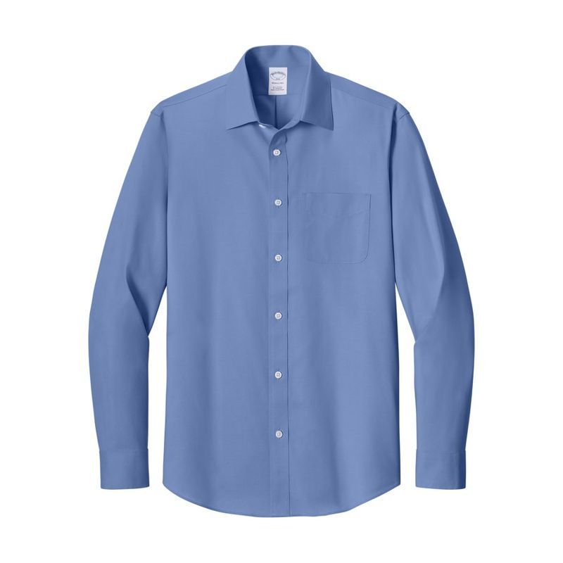 Wrinkle-Free Stretch Pinpoint Spread Collar Shirt