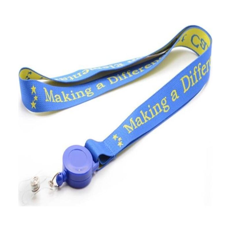 Woven Lanyard with Retractable Reel