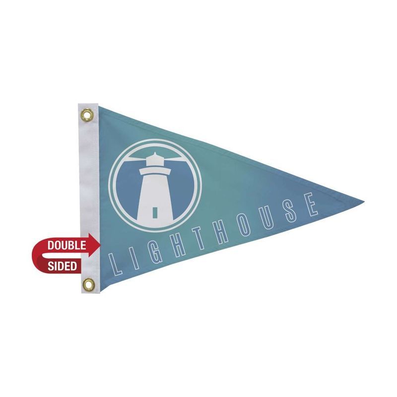 12" x 18" Polyester Pennant Flag, Double-Sided