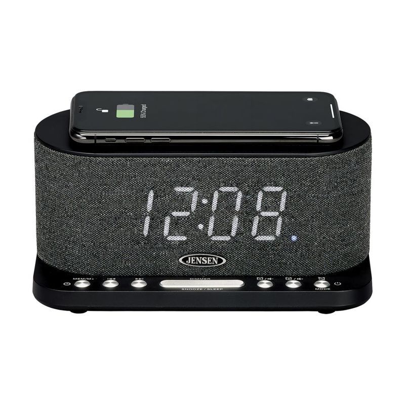 Dual Alarm Clock Radio With Wireless Qi Charging