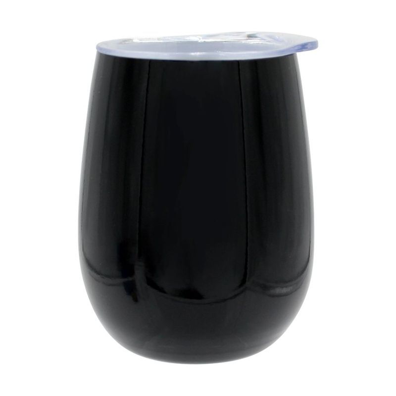12 oz Recycled Stainless Wine Tumbler with Lid, Gloss