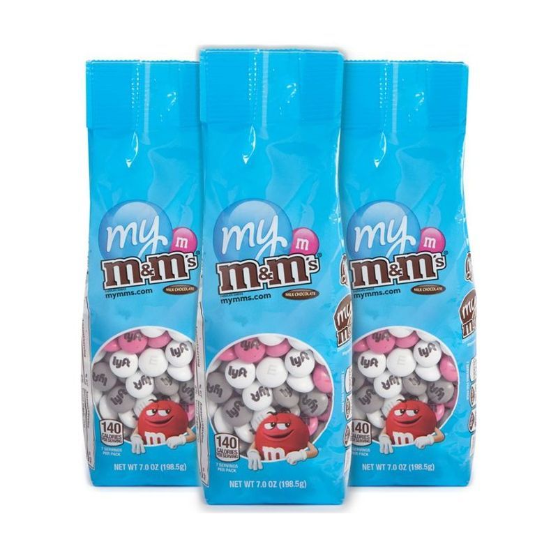 7 Oz. Personalized Chocolate Candy Bags, Set of Three