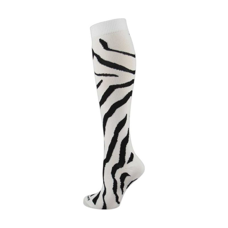 Zebra Over the Calf Athletic Socks