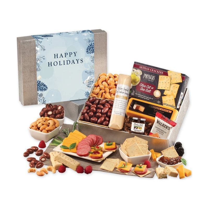 Snacking Smorgasbord with Happy Holidays Sleeve
