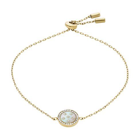 Fossil Merrit Northlight Gold-Tone Station Bracelet