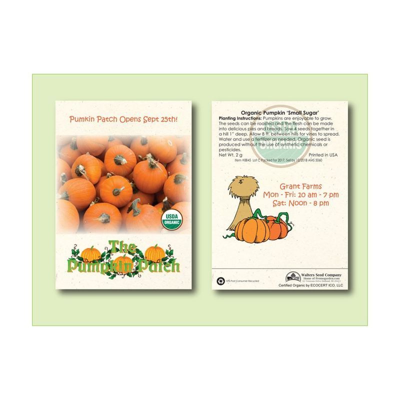 Organic Sugar Pie Pumpkin Seed Packet