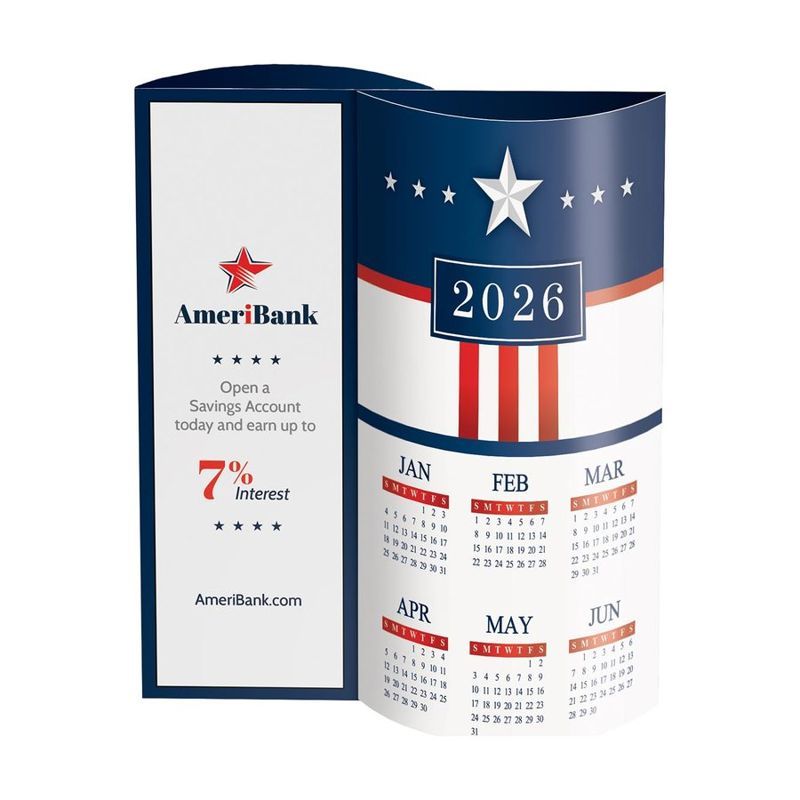 USA 3D Wave Desk Calendar