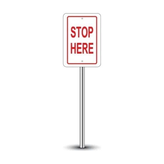Stop Sign with Holes 1 ft x 1 ft