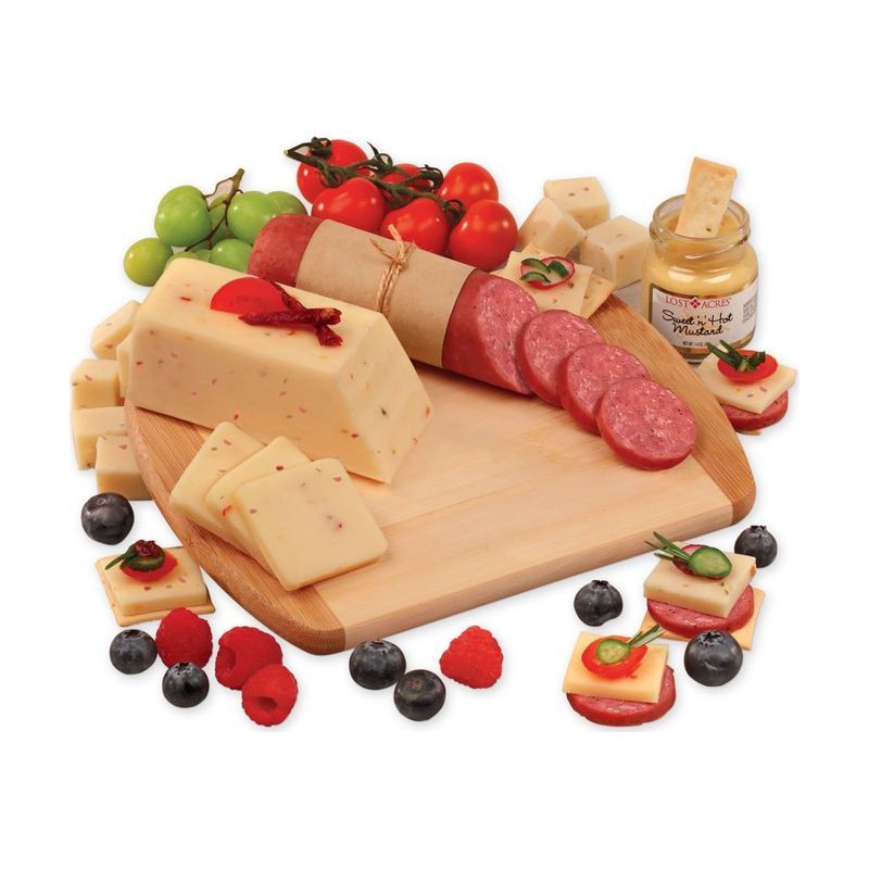 Shelf Stable Snack Essentials on Bamboo Board