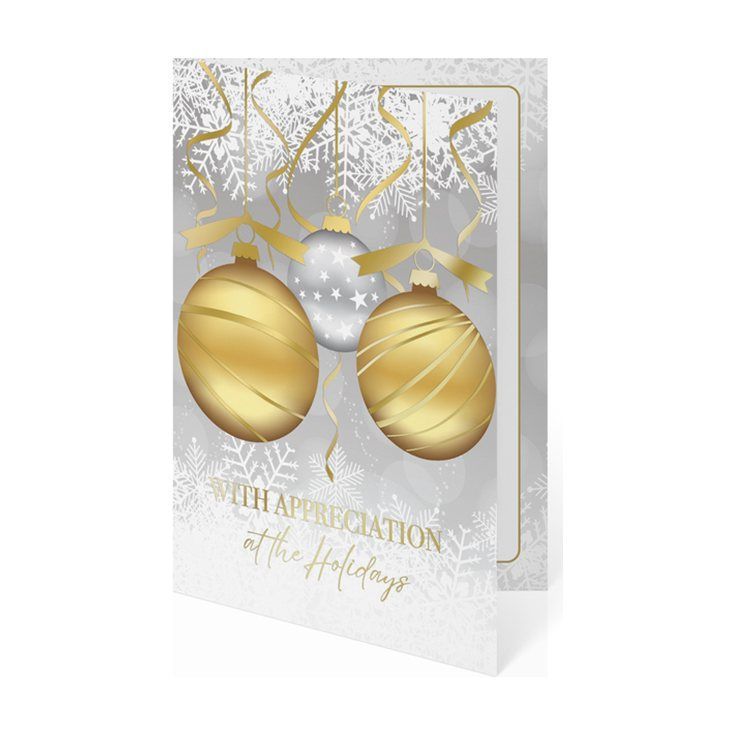 Golden Appreciation Holiday Folded Calendar Cards