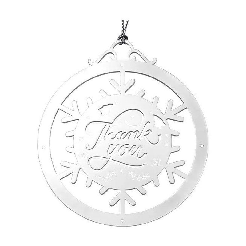 2 Inch Custom Laser Cut Silver Ornament