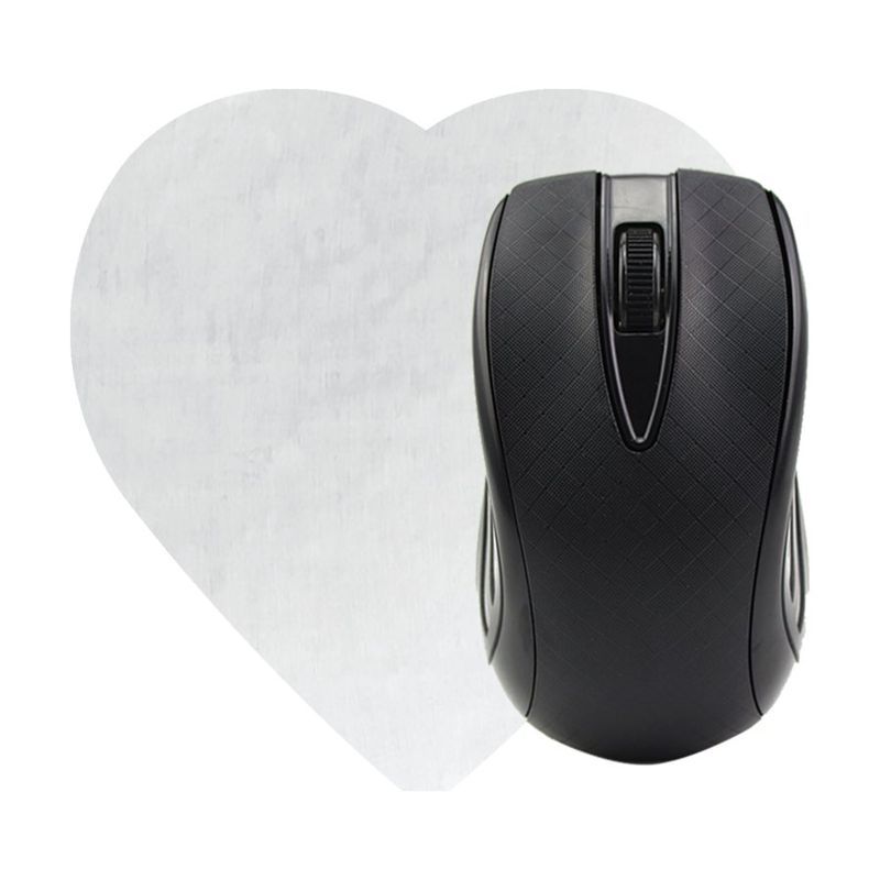 Heart Shaped Dye Sublimated Computer Mouse Pad