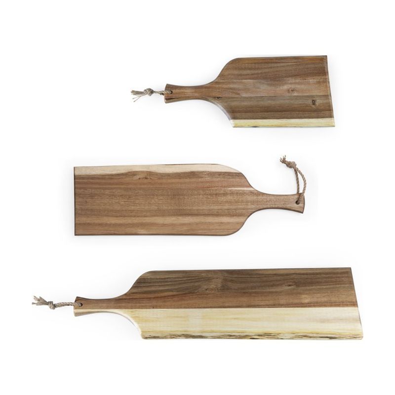 Set of 3 Artisan Serving Planks, 18, 24, and 30 Inch