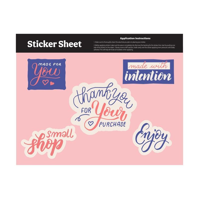 Ultra Removable Custom Shape Sticker Sheet, 5.5 x 7