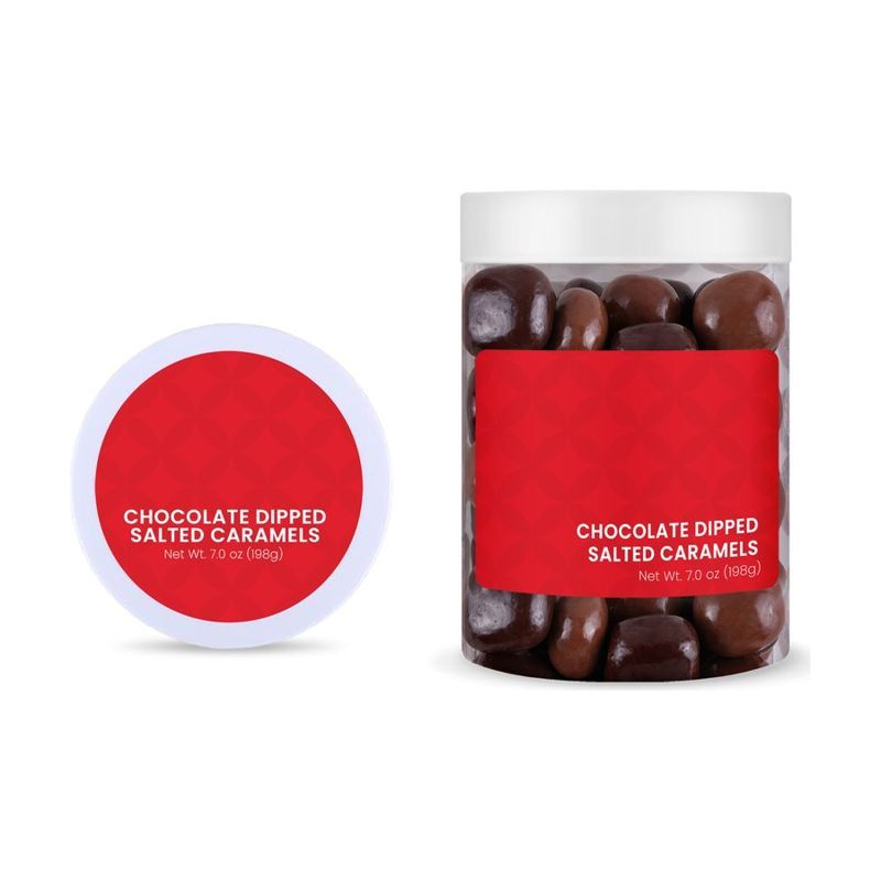 Chocolate Dipped Salted Caramels, Large Jar