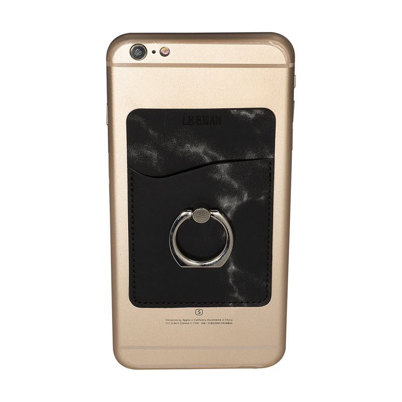Marble Card Holder with Ring Phone Stand