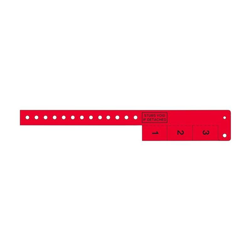 Multi-Tab Vinyl Wristband with 3 Tabs