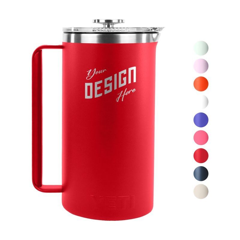 YETI 64 oz Stainless French Press with Twist Lock Lid