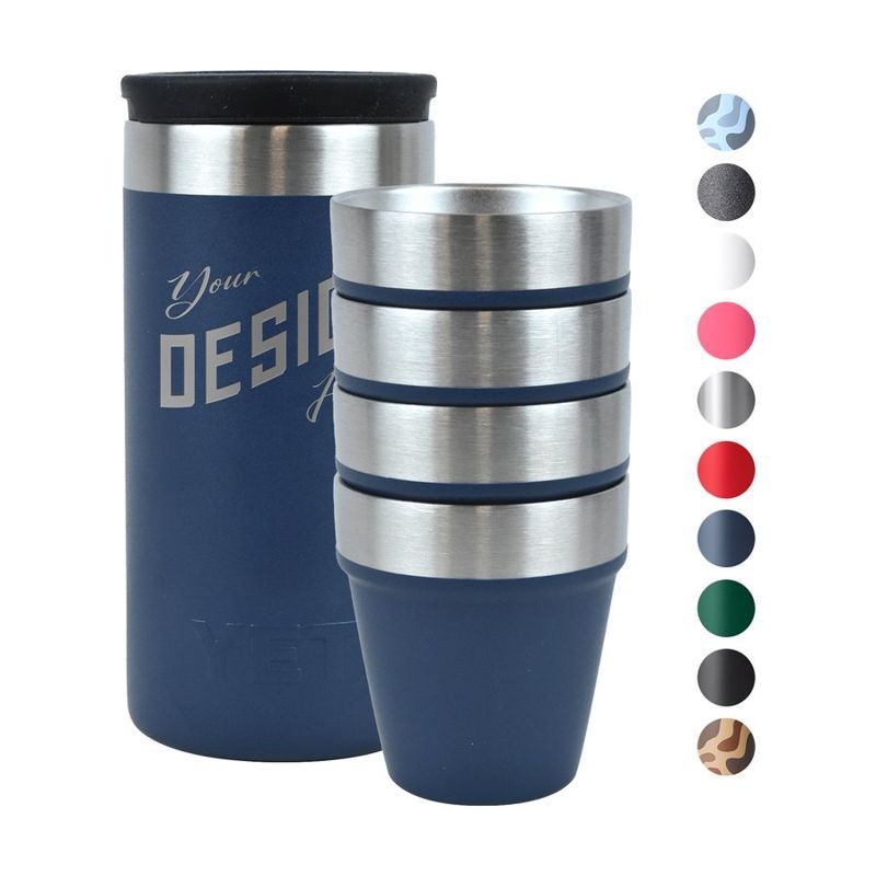 1.7 Oz YETI Rambler Insulated Shot Glass with Carrying Case