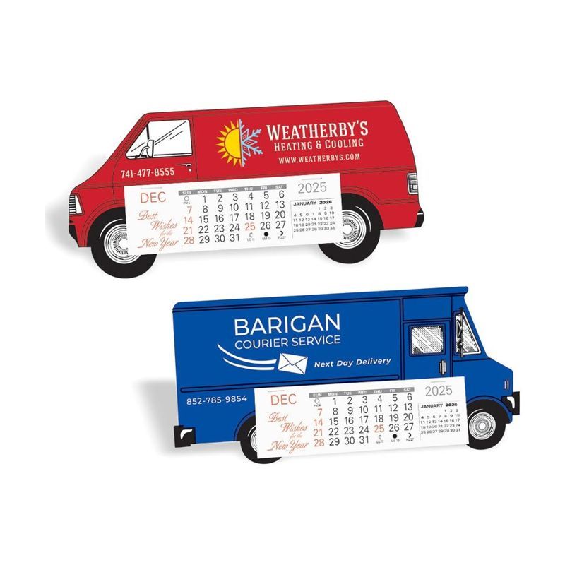 Custom Full Color Truck Shape Desk Calendar