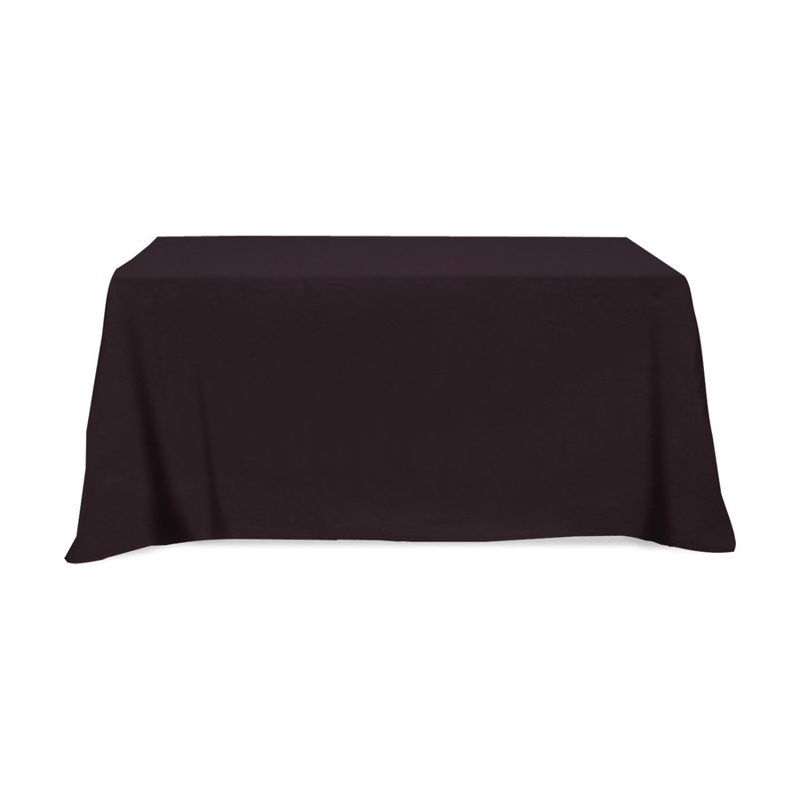 Flat 4-Sided Poly-Cotton Table Cover for 6 ft Tables