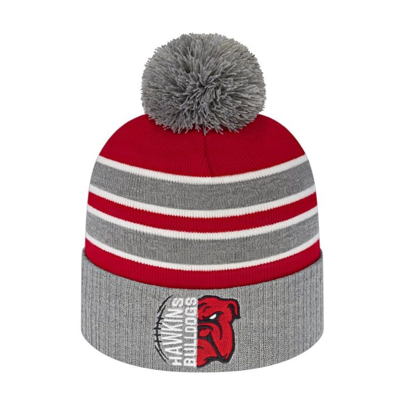Double Stripe Knit Cap with Ribbed Cuff