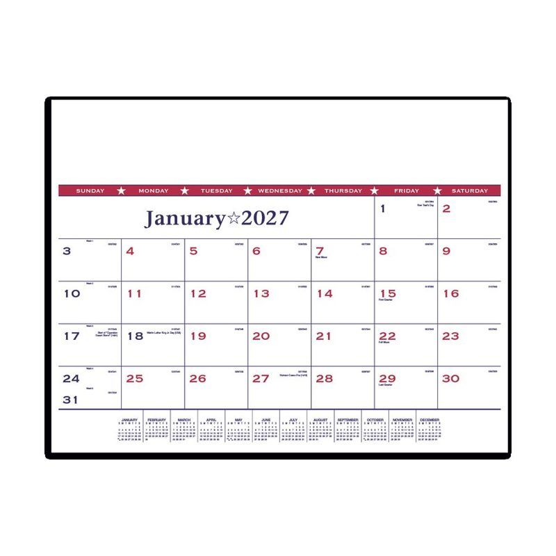 Patriotic Flag Desk Pad Calendar