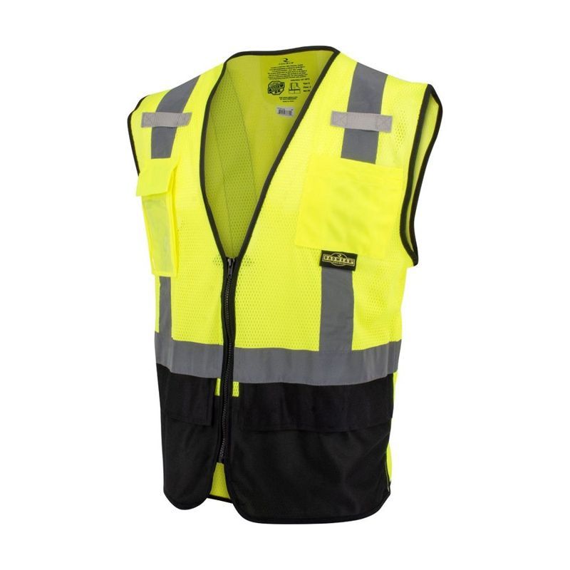 Self-Extinguishing Surveyor Vest with Black Bottom