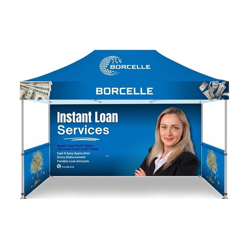 15 ft Aluminum Canopy Tent with Frame and Topper